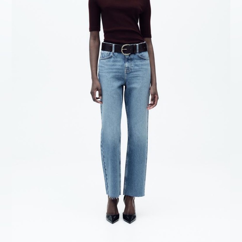 Zara high rise straight leg